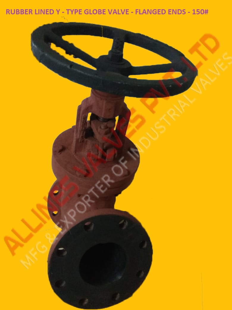 PTFE LINED Y-GLOBE VALVE